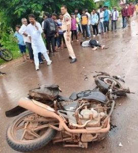 Acholi village truck bike accident