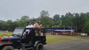 कोरबा SP कलेक्टर उल्टा तिरंगा