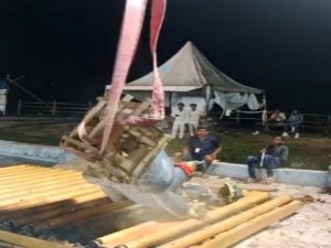 रायपुर गणेश विसर्जन क्रेन पट्टा टूटा