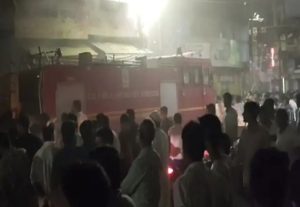 बिलासपुर गोल बाजार के दुकानों में आग