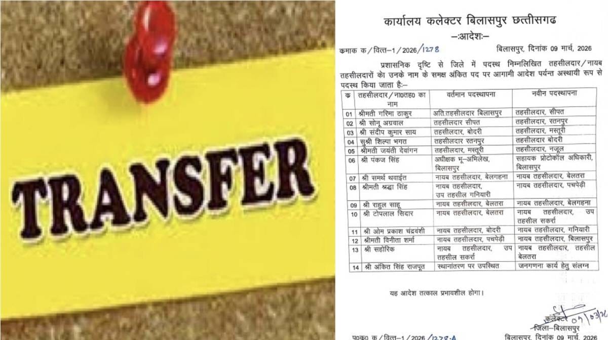CG Tehsildar Transfer