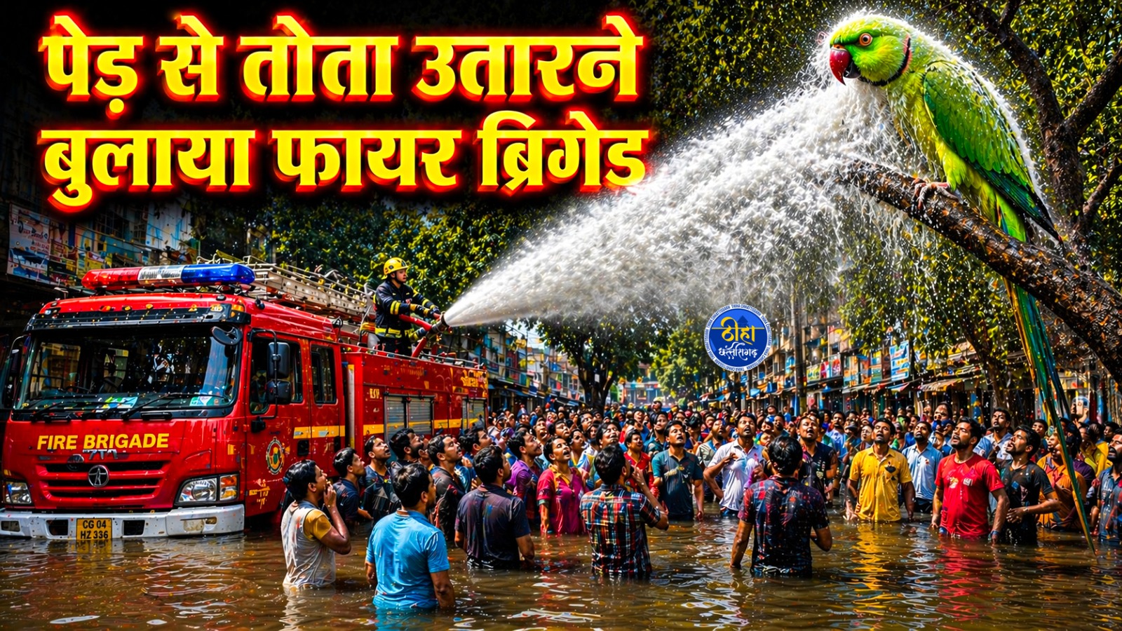 CG Parrot Case: पेड़ से तोता उतारने बुलाया फायर ब्रिगेड, VIDEO वायरल
