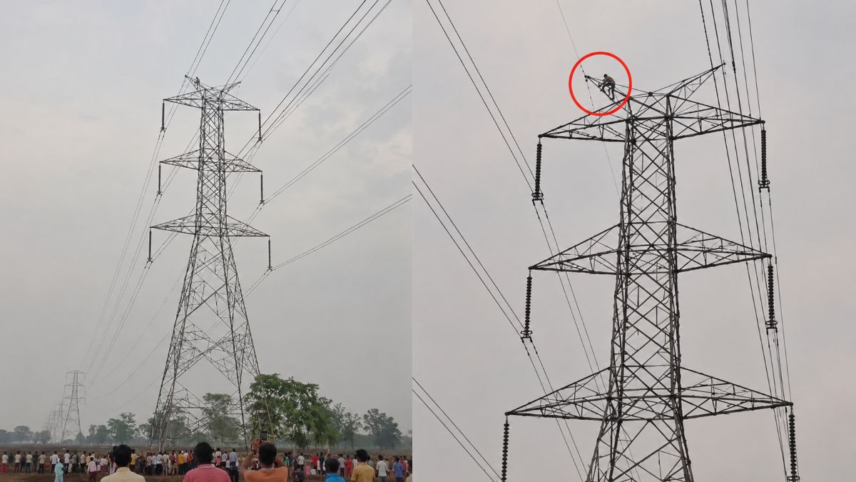 CG Tower Video: 2 पत्नियों को साथ रखने की जिद में हाईटेंशन टावर पर चढ़ा युवक, देखें हाई वोल्टेज ड्रामा