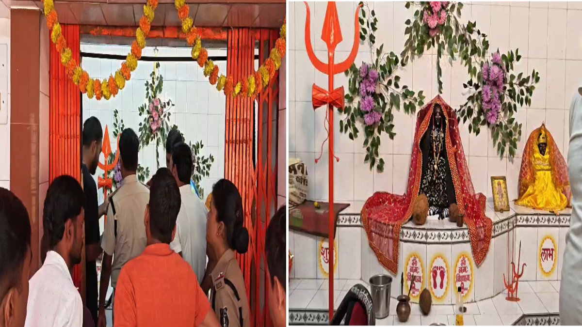 CG Temple Theft: बिलासपुर जिले के तखतपुर नगर स्थित कालीबाड़ी काली मंदिर में चोरों ने देर रात चोरी की बड़ी वारदात को अंजाम दिया। बदमाश मंदिर की दानपेटी में रखी नगदी के साथ सोने-चांदी के आभूषण भी चोरी कर ले गए। घटना मंदिर में लगे सीसीटीवी कैमरे में कैद हो गई है। पुलिस मामले की जांच में जुटी है।