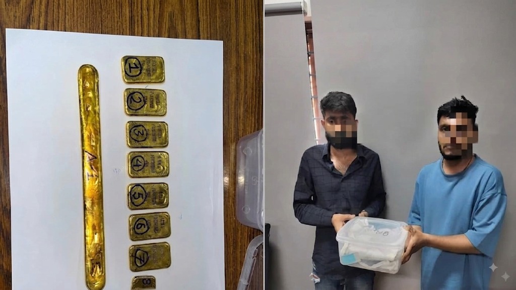 Raipur News: रायपुर-नागपुर रेलमार्ग पर आरपीएफ अपराध शाखा और राजस्व खुफिया निदेशालय की संयुक्त कार्रवाई में हावड़ा-मुंबई दुरंतो एक्सप्रेस से करीब दो करोड़ रुपए का विदेशी सोना बरामद किया गया है। टीम ने भंडारा-नागपुर के बीच ट्रेन के बी-12 कोच में सवार दो संदिग्धों को पकड़ा। तलाशी के दौरान उनके पास से करीब 1.242 किलोग्राम विदेशी सोना बरामद हुआ, जिसकी अनुमानित कीमत 1 करोड़ 96 लाख 34 हजार 307 रुपए बताई गई है।