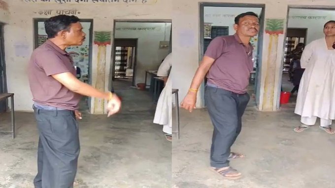 CG Teacher Drunk: जांजगीर-चांपा जिले के भुईगांव स्थित शासकीय स्कूल में पदस्थ प्रधान पाठक का एक वीडियो सोशल मीडिया पर वायरल हो रहा है। वीडियो में प्रधान पाठक कथित रूप से नशे की हालत में दिखाई दे रहे हैं। बताया जा रहा है कि यह वीडियो गांव के एक जनप्रतिनिधि ने बनाया है।