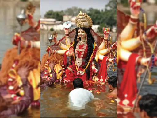 Raipur Durga Visarjan: राजधानी रायपुर में दशहरा और दुर्गा प्रतिमा विसर्जन को लेकर नगर निगम ने तैयारियां शुरू कर दी हैं। इस बार खारुन नदी में दुर्गा प्रतिमाओं के विसर्जन पर पूरी तरह रोक रहेगी। श्रद्धालुओं को नदी के किनारे बनाए गए विसर्जन कुंड में ही प्रतिमाओं का विसर्जन करना होगा।