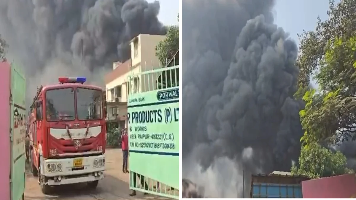 Raipur Fire: राजधानी रायपुर के उरला औद्योगिक क्षेत्र स्थित डामर फैक्ट्री में सोमवार को आग लगने से हड़कंप मच गया। फैक्ट्री में काम कर रहे मजदूरों के बीच अफरा-तफरी का माहौल बन गया। सूचना मिलते ही दमकल विभाग की टीम मौके पर पहुंची और आग बुझाने का काम शुरू किया।