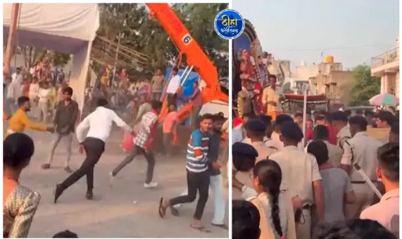 Raipur Durga Visarjan: रायपुर के महादेवघाट स्थित विसर्जन कुंड में दुर्गा प्रतिमा विसर्जन के दौरान दो पक्षों के बीच विवाद हो गया। देखते ही देखते विवाद इतना बढ़ गया कि दोनों पक्षों में जमकर हाथापाई शुरू हो गई। घटना के कई वीडियो सोशल मीडिया पर वायरल हो रहे हैं, जिसमें लोग एक-दूसरे के बाल खींचते, धक्का-मुक्की करते और मारपीट करते नजर आ रहे हैं।
