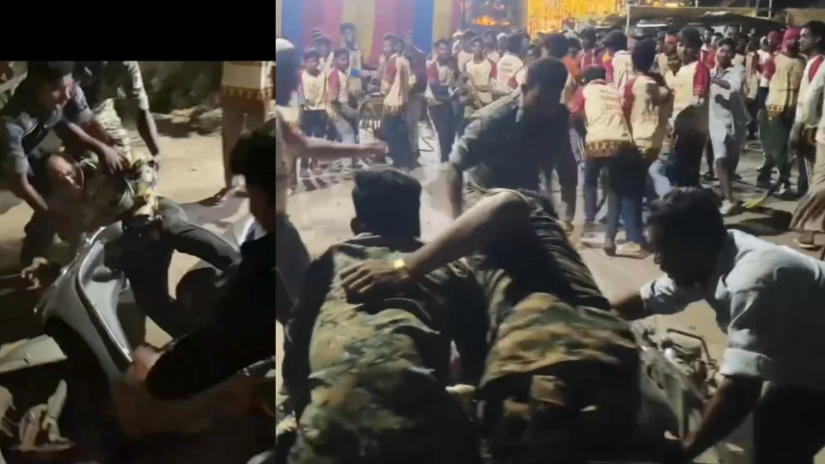 Bastar Dussehra 2026: जगदलपुर में बस्तर दशहरा की रथ परिक्रमा के दौरान अचानक रास्ता बदलने से बड़ा हादसा हो गया। रथ निर्धारित मार्ग से हटकर यामाहा शो-रूम के सामने पहुंच गया, जहां रथ बिजली के खंभे से टकरा गया। टक्कर के बाद बिजली का खंभा रथ देख रहे श्रद्धालुओं के ऊपर गिर गया। हादसे में कई लोगों को चोटें आई हैं। पूरी घटना पास में लगे सीसीटीवी कैमरे में कैद हो गई।